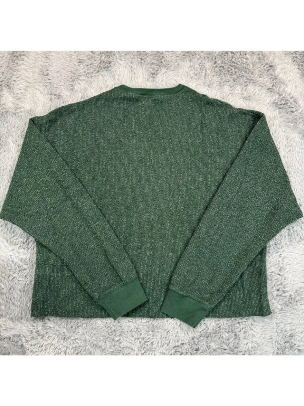Nike T-Shirt Women's S Green Cotton Cropped Performance Speckled Running Gym